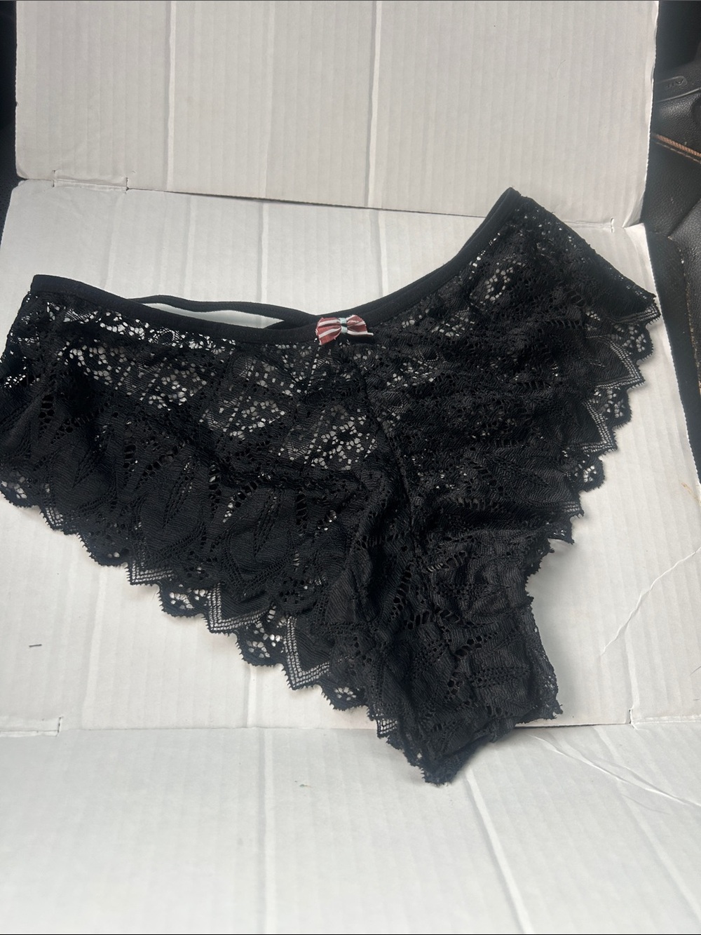 For bundles only - Lace / strappy panties Black L